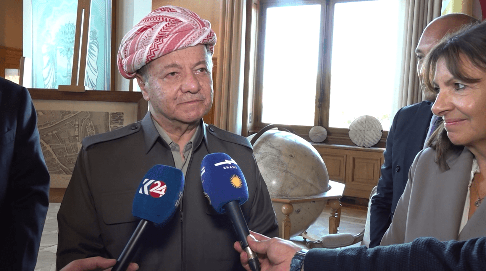 الرئيس مسعود بارزاني يفتتح ممر البيشمركة في حديقة أندريه سيتروان بباريس ويصف الحدث بالتاريخي
