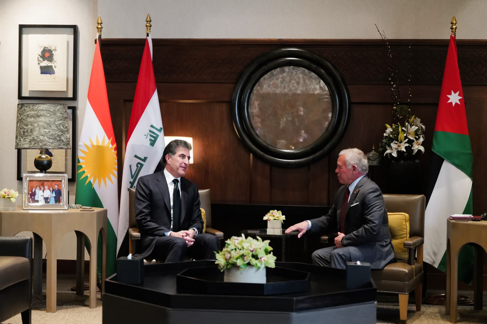 نيجيرفان بارزاني يلتقي ملك الأردن في عمان