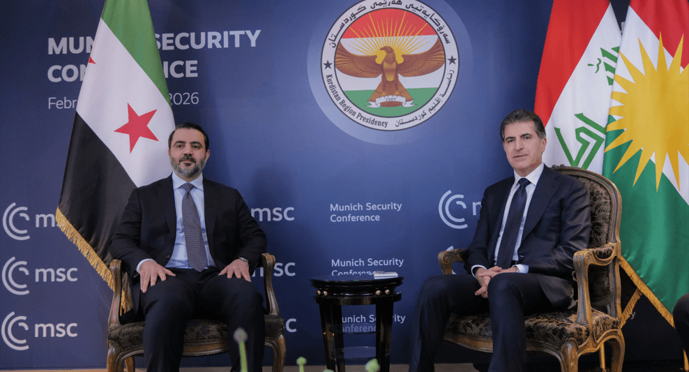 نيجيرفان بارزاني يؤكد ضرورة حماية حقوق الكورد في الدستور السوري خلال لقائه وزير الخارجية السوري في ميونخ