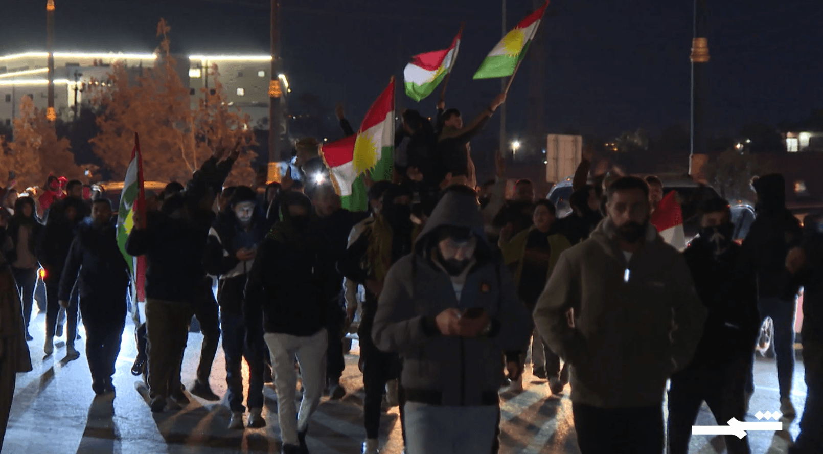 تظاهرات بأربيل تطالب بوقف القتال في كوردستان سوريا