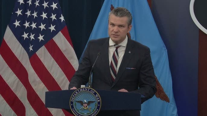 وزير الحرب الأميركي: على إيران أن تختار بحكمة والرئيس ترامب لا يلعب