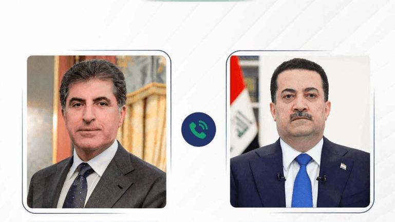 السوداني يبحث مع نيجيرفان بارزاني تطورات الأوضاع ويدين استهداف منزله في دهوك