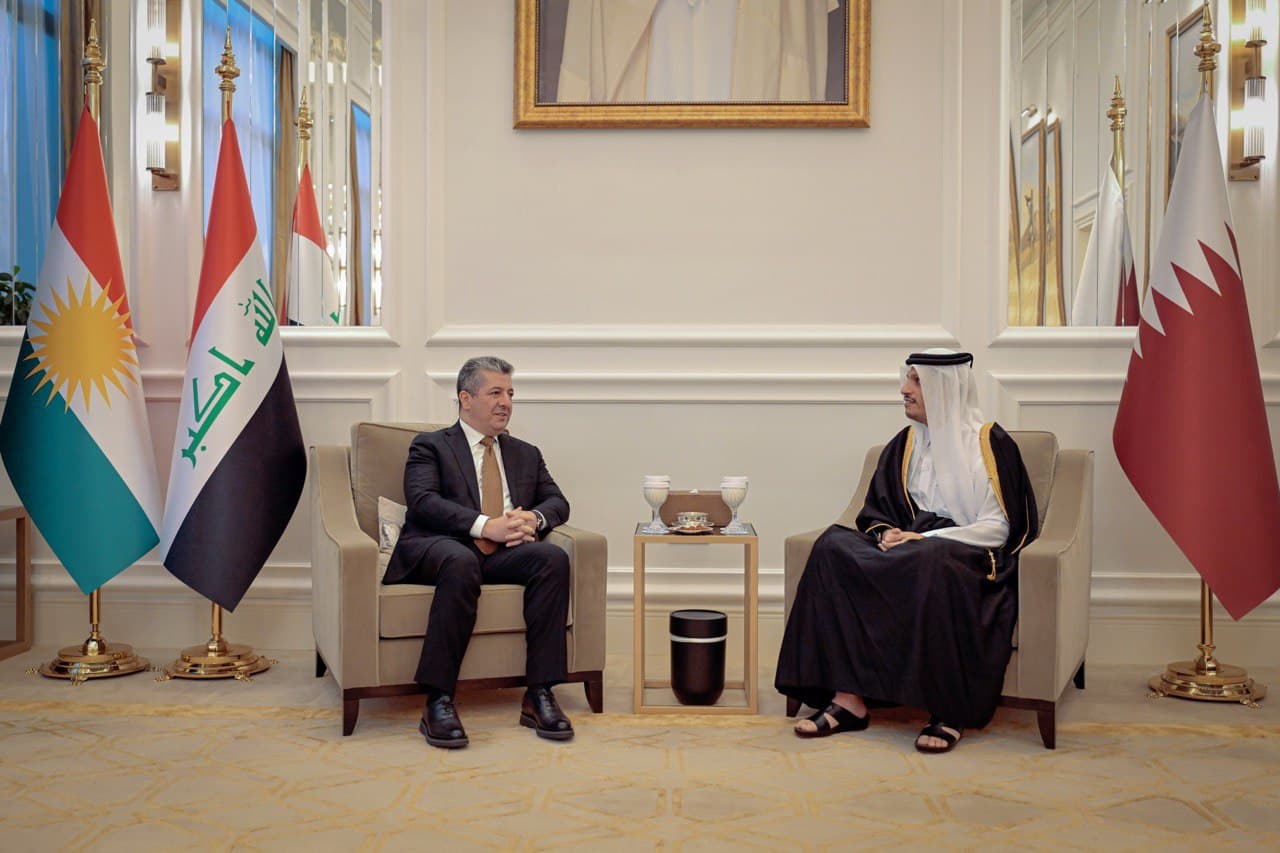مسرور بارزاني ورئيس الوزراء القطري يبحثان الأوضاع في إقليم كوردستان والمنطقة